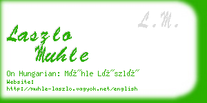 laszlo muhle business card